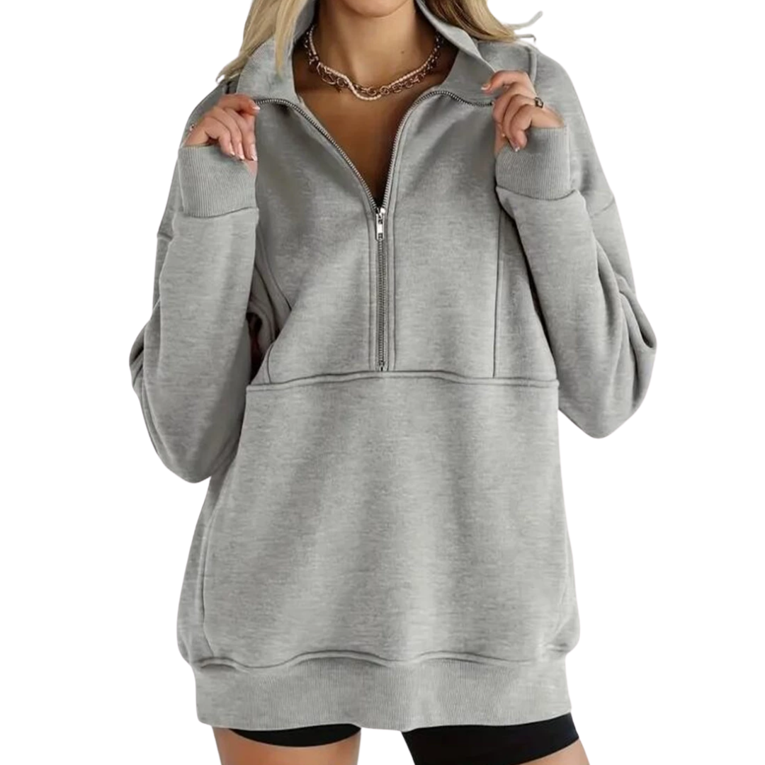 HADLOW™ – Gemütliches Fleece-Halbzip-Pullover-Sweatshirt