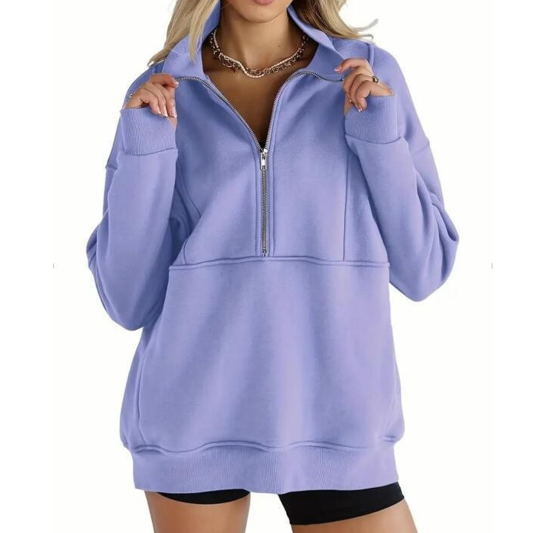 HADLOW™ – Gemütliches Fleece-Halbzip-Pullover-Sweatshirt