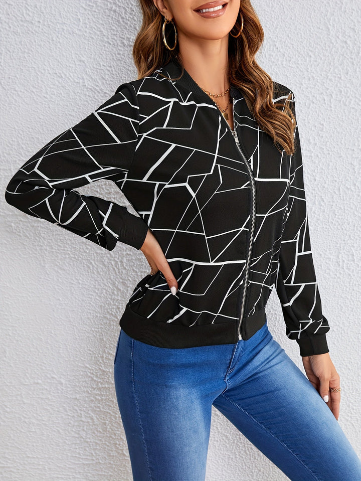 MILA™ | Künstlerische Zip-Jacke mit Muster