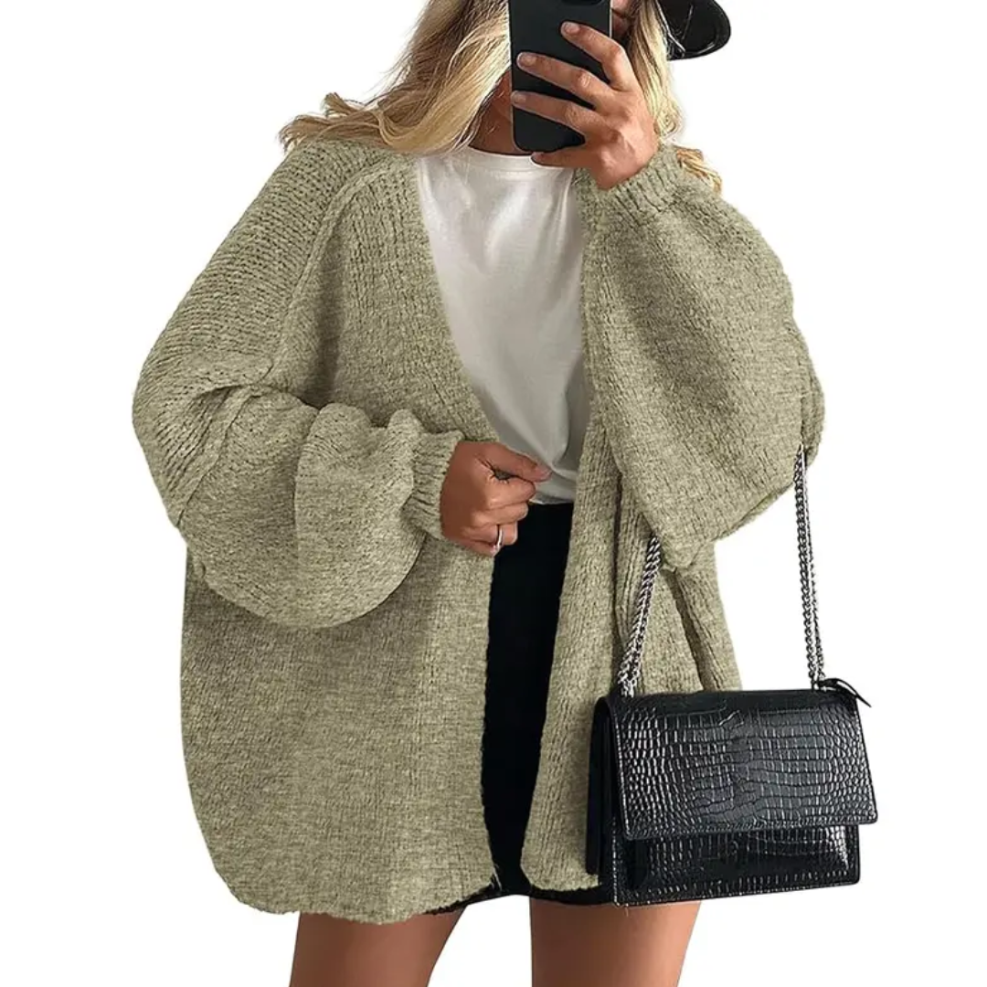 WRENLEY™ – Gemütlicher, oversized Cardigan mit offener Vorderseite