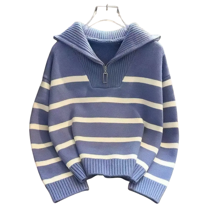 FARREN™ – Gestreifter Half-Zip-Pullover mit Kontrastdetails