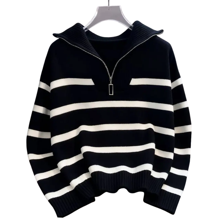 FARREN™ – Gestreifter Half-Zip-Pullover mit Kontrastdetails