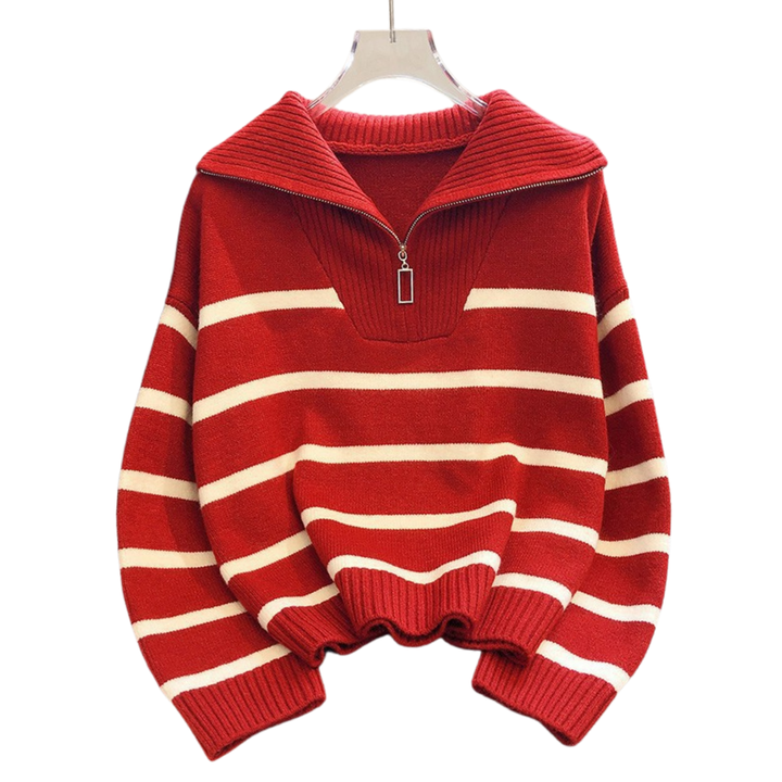 FARREN™ – Gestreifter Half-Zip-Pullover mit Kontrastdetails