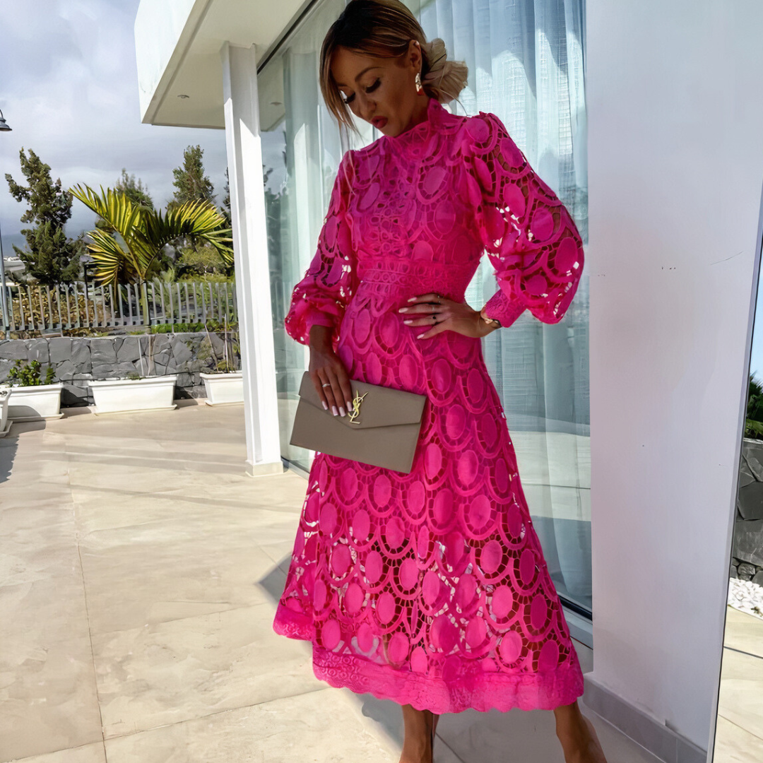 NOA™ – Midi-Spitzenkleid aus zarter Spitze