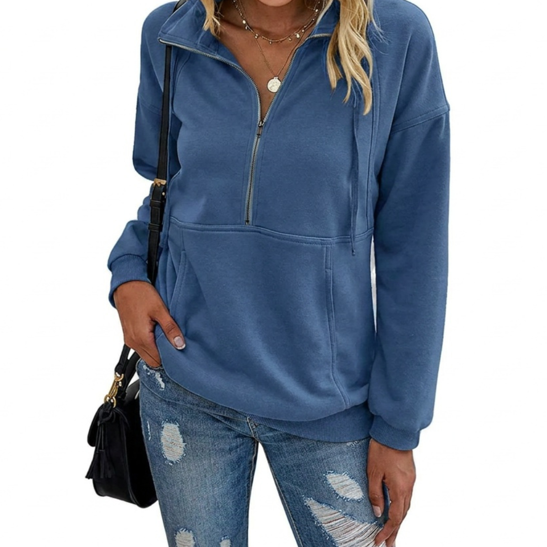STEVIE™ – Kuscheliges Half-Zip Fleece-Sweatshirt