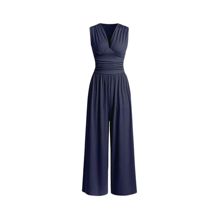 WYLENE™ – Ärmelloser gerippter Jumpsuit mit weitem Bein