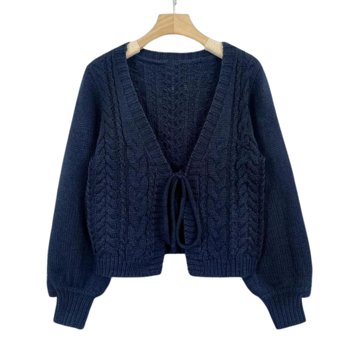 BEXLEY™ – Kuscheliger Zopfstrick-Cardigan zum Binden