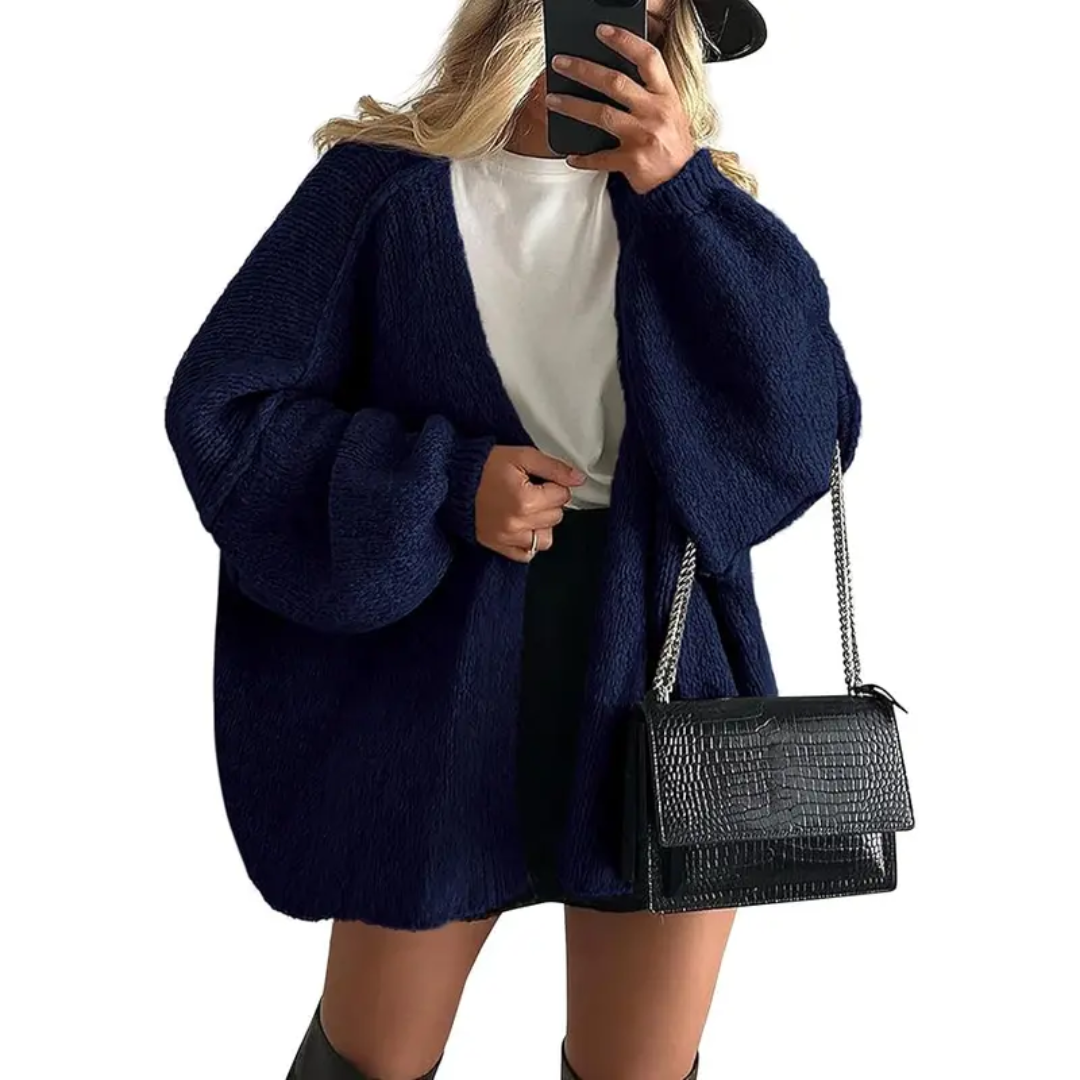 WINONA™ – Gemütliche Oversized Strickjacke mit Laternenärmeln