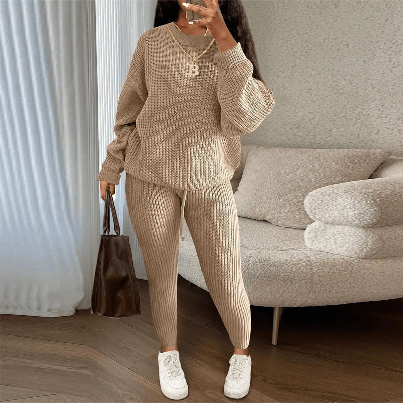 TAMA™ - Gemütliches Langarm-Pullover und Kordelzug-Hosen Set