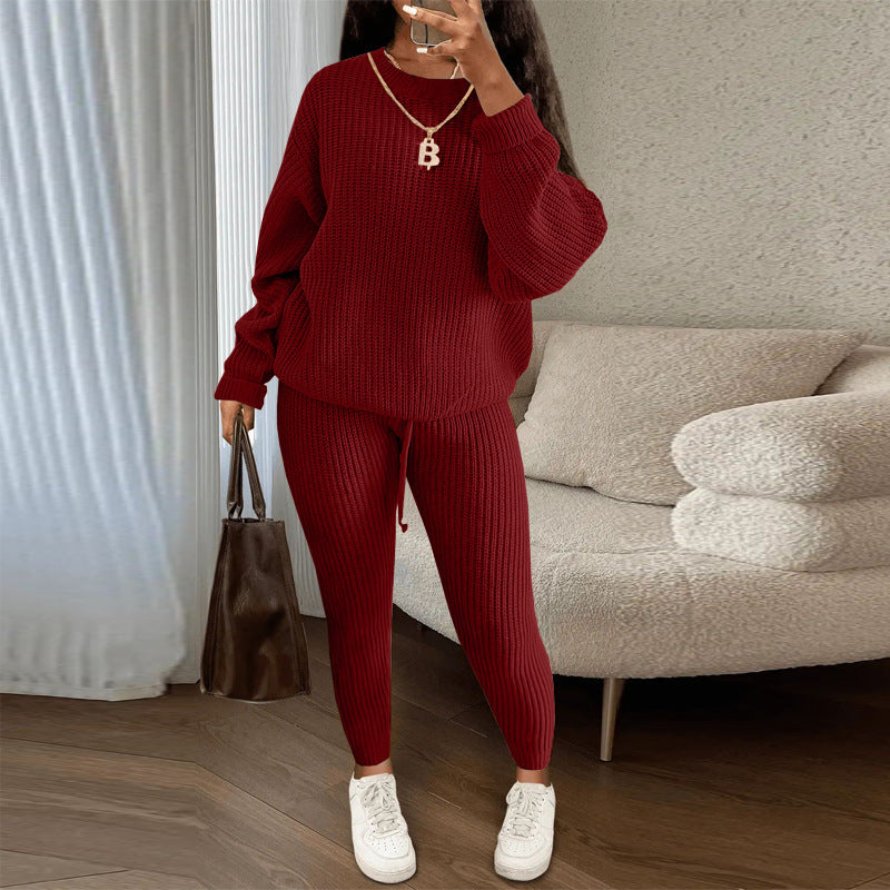 TAMA™ - Gemütliches Langarm-Pullover und Kordelzug-Hosen Set