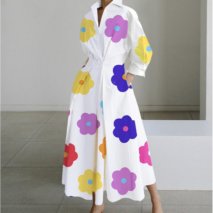 SOFER™ - Elegantes Wickel-Maxikleid mit Kragen