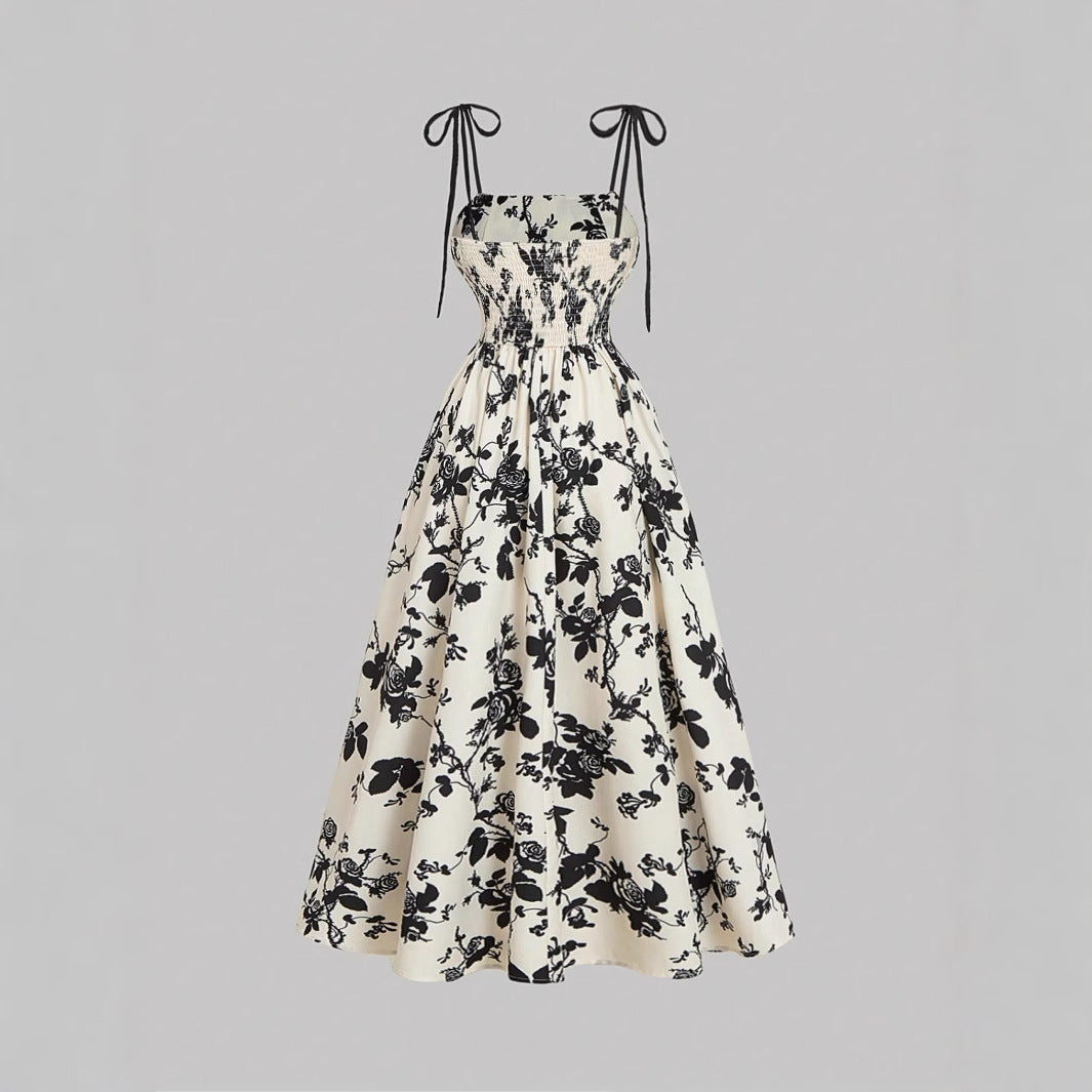 DAHLIANA™ - Elegantes geblümtes Sommer-Trägerkleid
