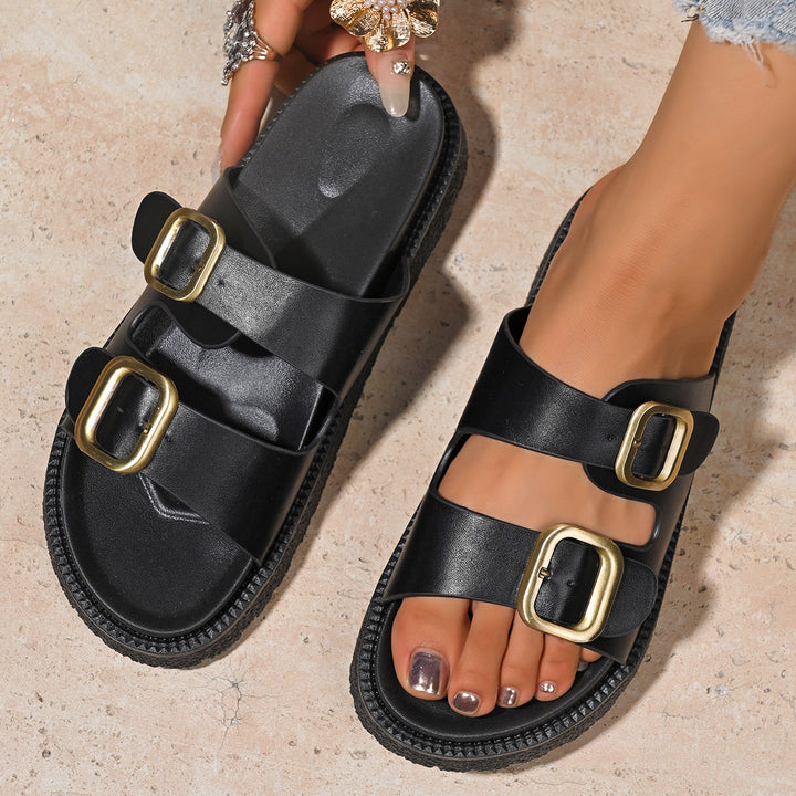 LALAINE™ – Elegante Plateau-Sandalen mit zwei Riemen für den Sommer