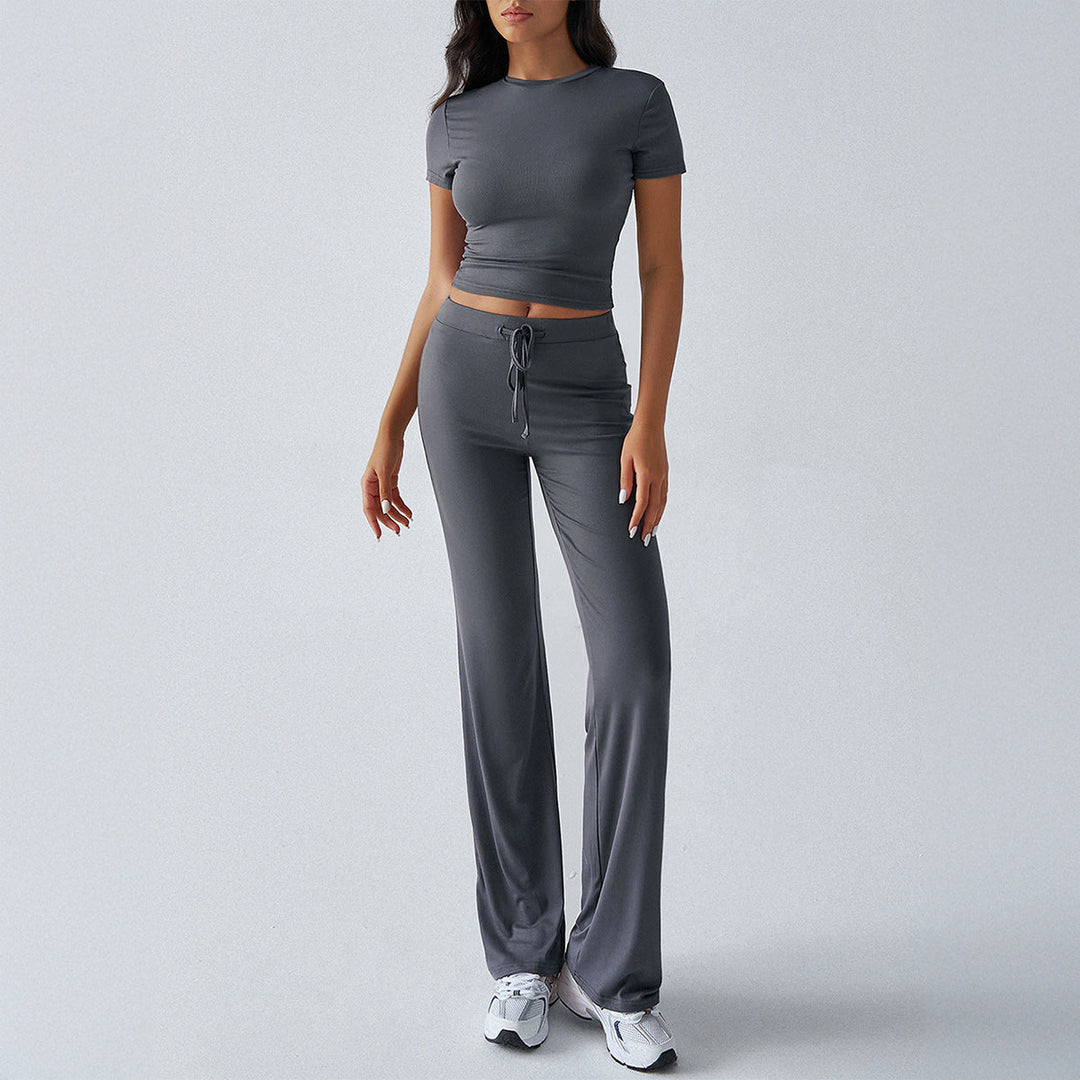 MARGARITA™ – Alltägliches Kurzarm-Crop-Top- und Jogger-Set