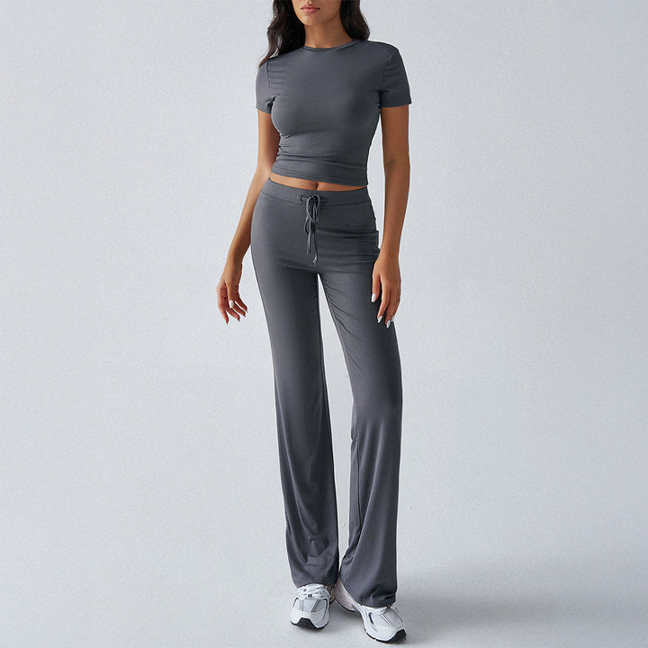 MARGARITA™ – Alltägliches Kurzarm-Crop-Top- und Jogger-Set