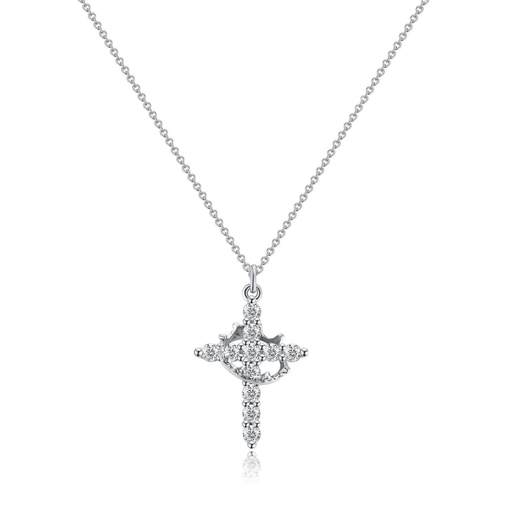 CLARISSE™ – Klassische Kreuz & Krone Halskette
