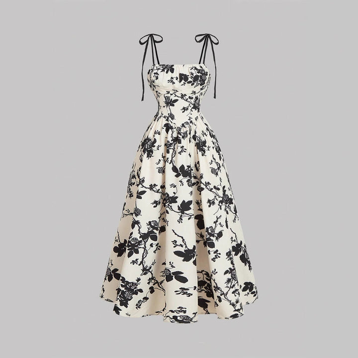 DAHLIANA™ - Elegantes geblümtes Sommer-Trägerkleid