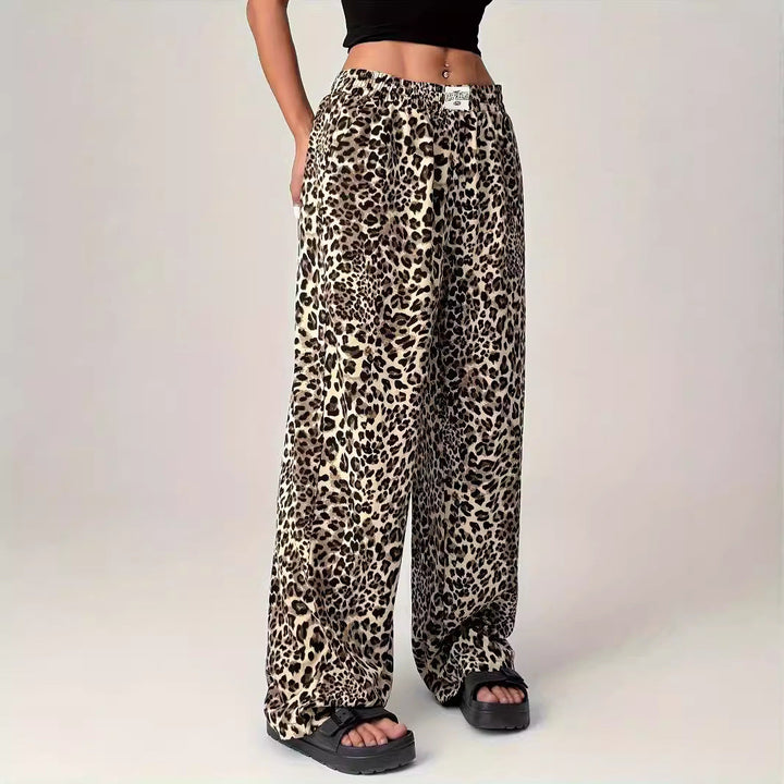 LIEZEL™ – Bequeme Hose mit geradem Bein und Leopardenmuster