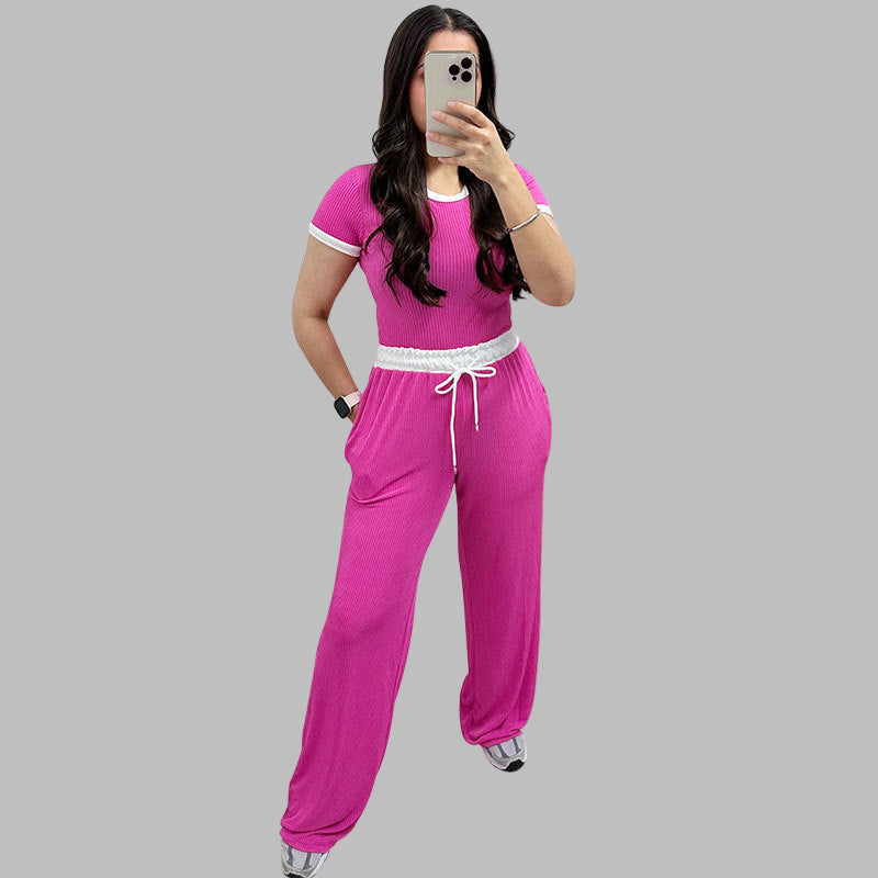 PLATU™ - Freizeit-Set aus Kurzarmshirt und weiter Hose