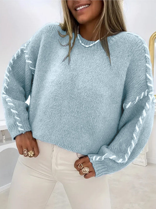 SERAH™ – Lässiger Rundhals-Langarmpullover