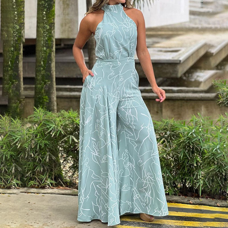 QIANA™ - Eleganter, ärmelloser Sommer-Jumpsuit mit weitem Bein und Bindeband