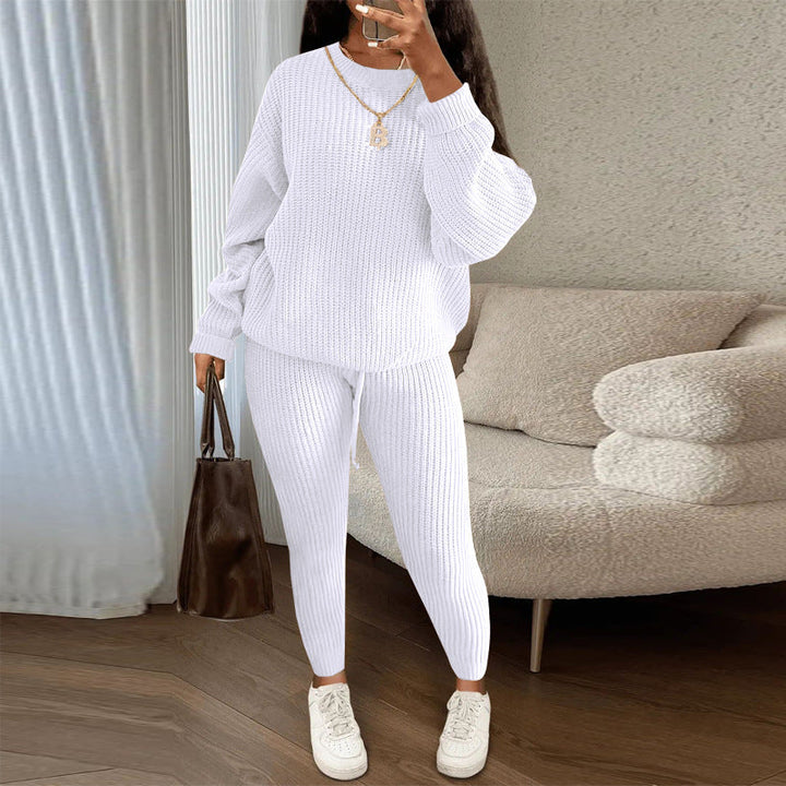 TAMA™ - Gemütliches Langarm-Pullover und Kordelzug-Hosen Set