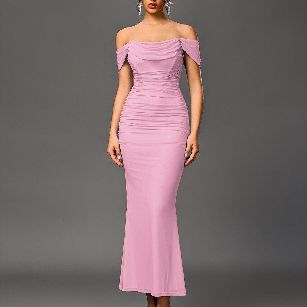 VALENTINI™ – Schickes schulterfreies, gerafftes Meerjungfrauen-Abendkleid
