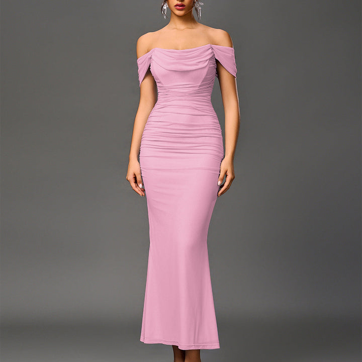 VALENTINI™ – Schickes schulterfreies, gerafftes Meerjungfrauen-Abendkleid