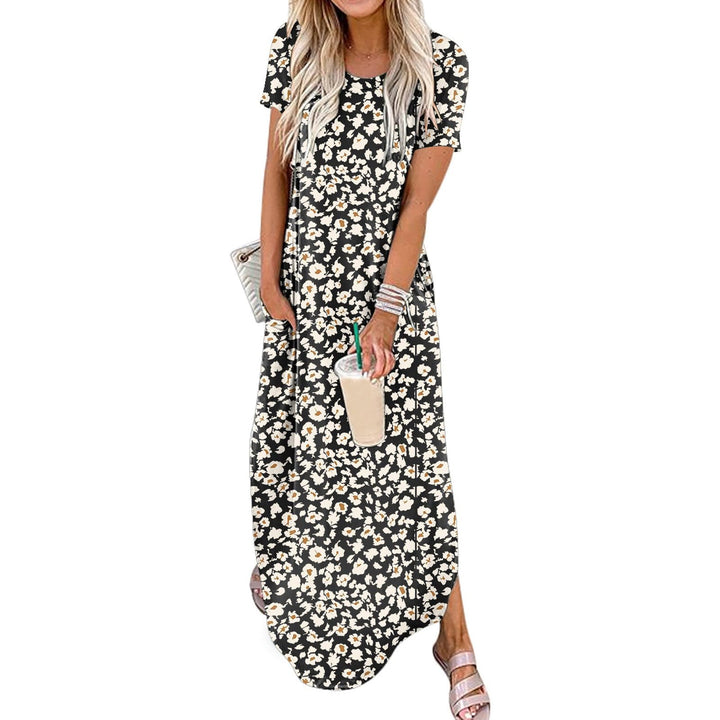 SOPHIE™ - Lässiges, weit geschnittenes Kurzarm-Maxikleid für entspannte Eleganz