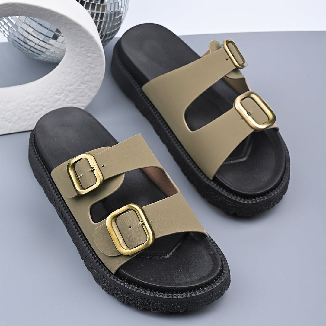 LALAINE™ – Elegante Plateau-Sandalen mit zwei Riemen für den Sommer