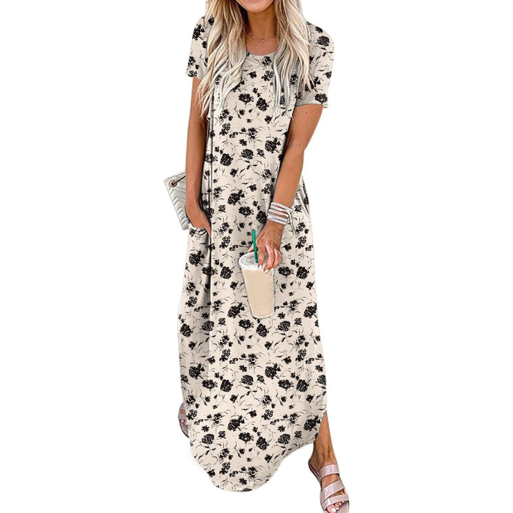 SOPHIE™ - Lässiges, weit geschnittenes Kurzarm-Maxikleid für entspannte Eleganz