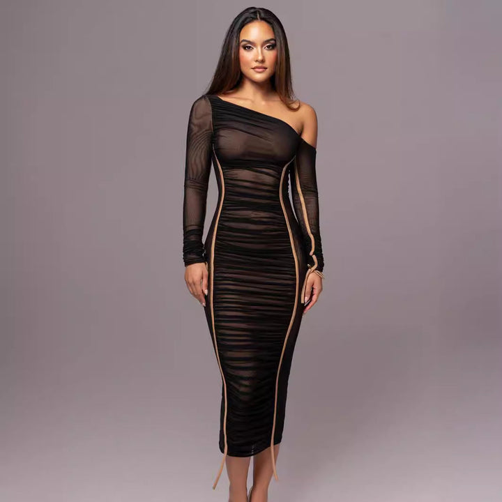 BENTE™ – Elegantes Bodycon-Midikleid mit langen Ärmeln