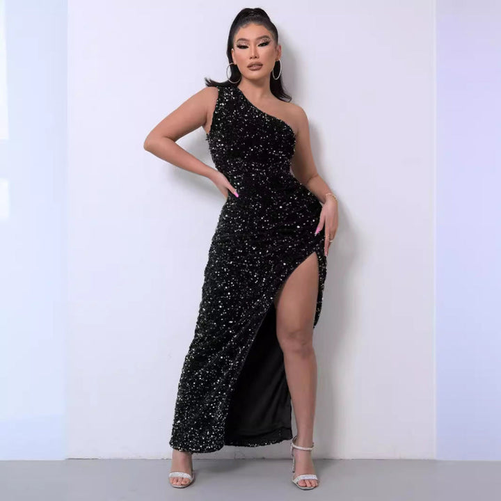 BRAYLEIGH™ – Glamour One-Shoulder Paillettenkleid