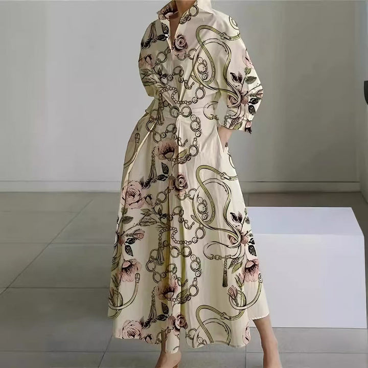 SOFER™ - Elegantes Wickel-Maxikleid mit Kragen