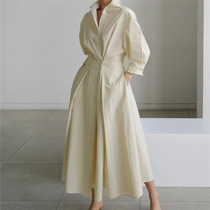 SOFER™ - Elegantes Wickel-Maxikleid mit Kragen