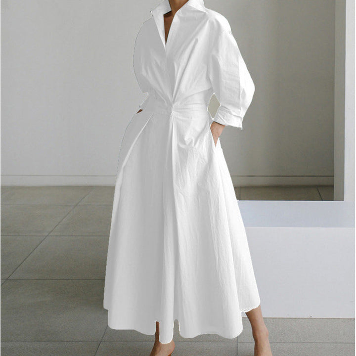 SOFER™ - Elegantes Wickel-Maxikleid mit Kragen