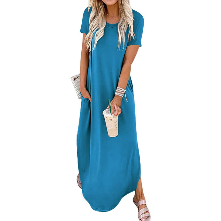 SOPHIE™ - Lässiges, weit geschnittenes Kurzarm-Maxikleid für entspannte Eleganz