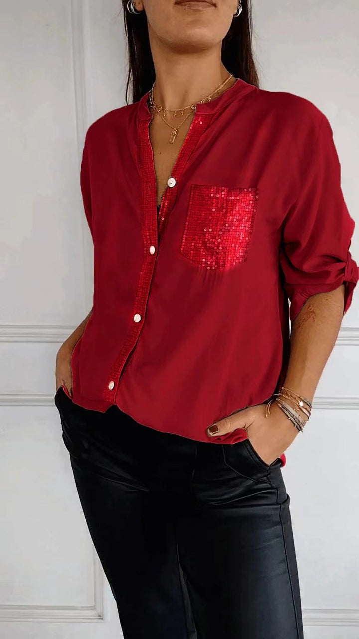 DANICA™ - Paillettenverzierte Bluse