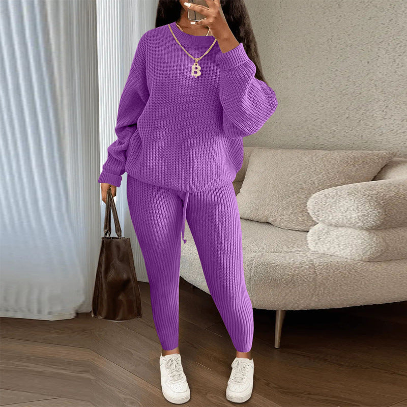 TAMA™ - Gemütliches Langarm-Pullover und Kordelzug-Hosen Set