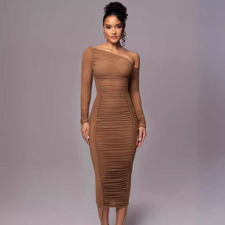 BENTE™ – Elegantes Bodycon-Midikleid mit langen Ärmeln