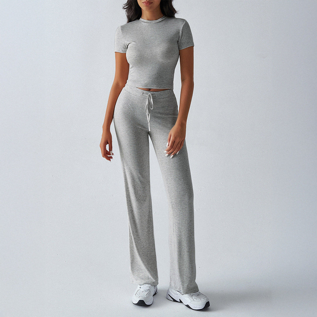 MARGARITA™ – Alltägliches Kurzarm-Crop-Top- und Jogger-Set