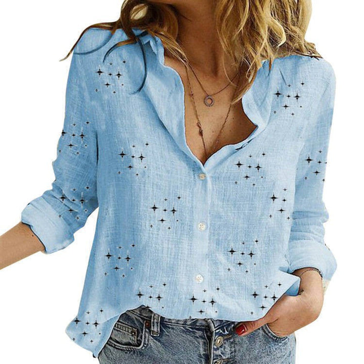 SANDRA™ – Klassische bedruckte Bluse