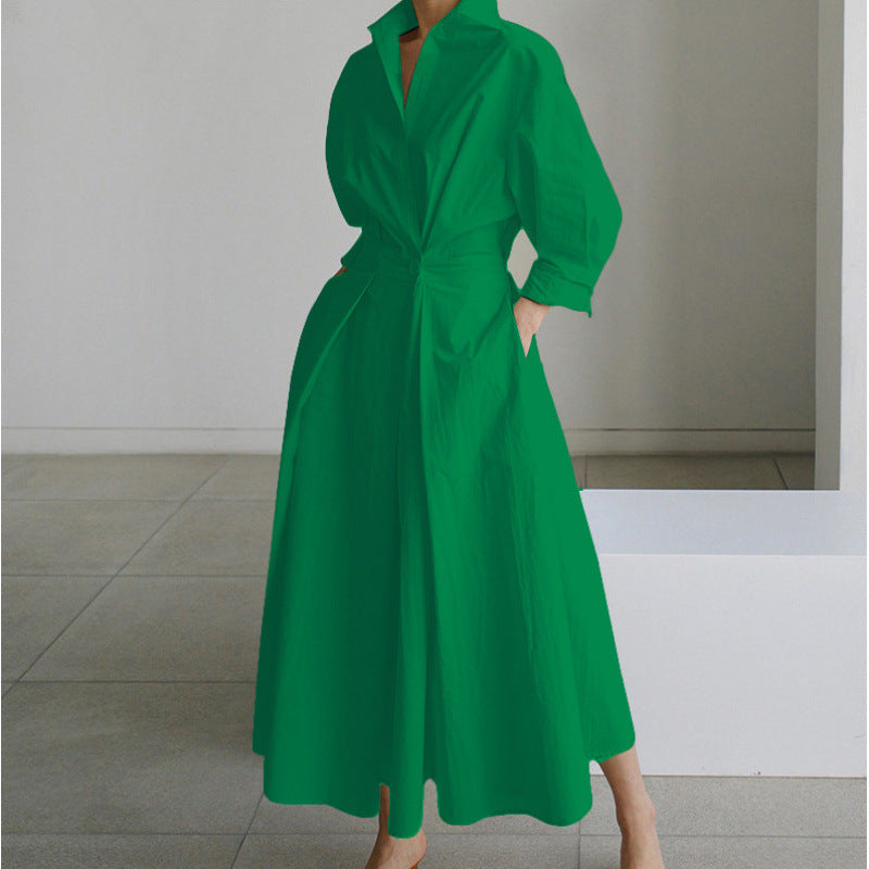 SOFER™ - Elegantes Wickel-Maxikleid mit Kragen