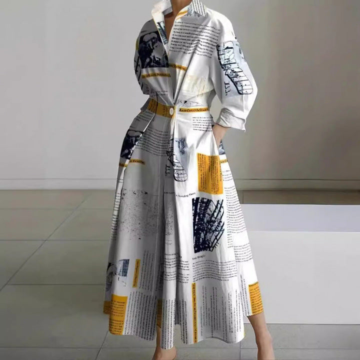 SOFER™ - Elegantes Wickel-Maxikleid mit Kragen