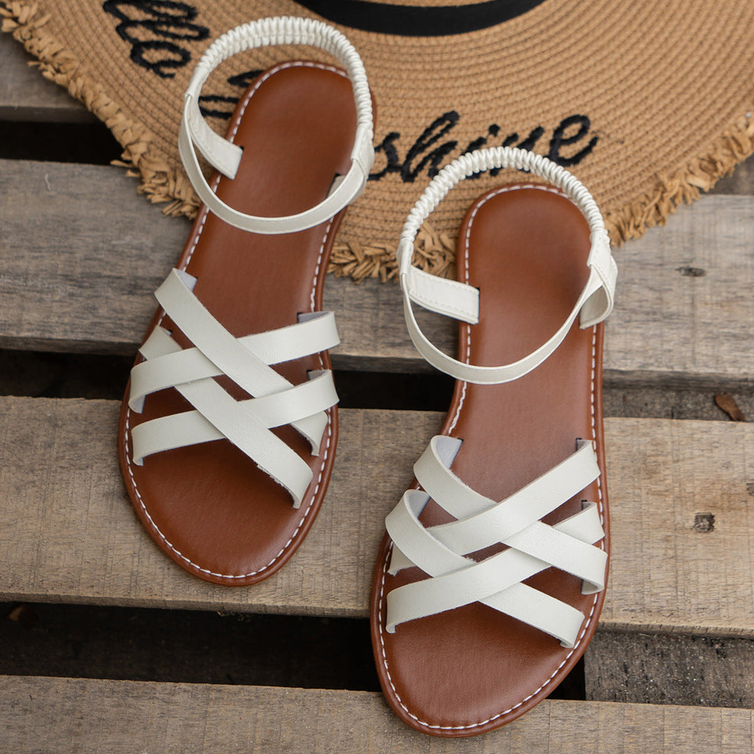 LOWITA™ – Lässige rutschfeste Sandalen mit überkreuzten Riemen