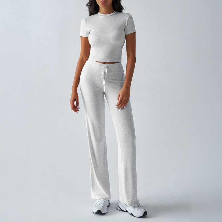 MARGARITA™ – Alltägliches Kurzarm-Crop-Top- und Jogger-Set