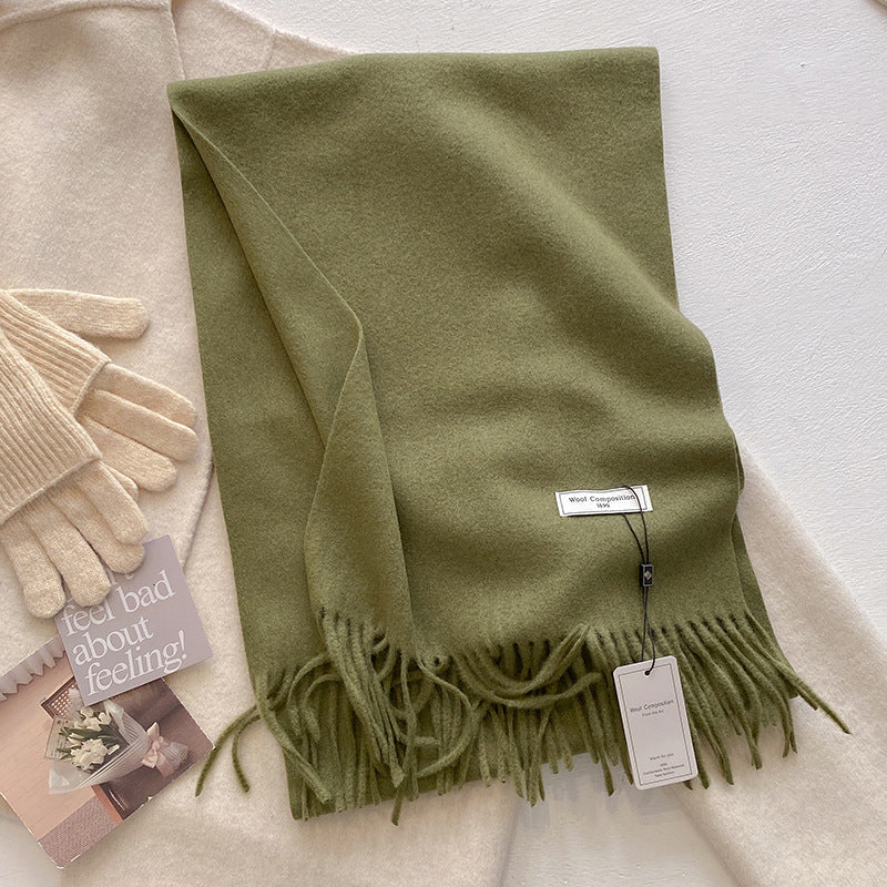 KHIONNE™ - Bequeme weiche unifarbene Schal-Stola mit Quasten