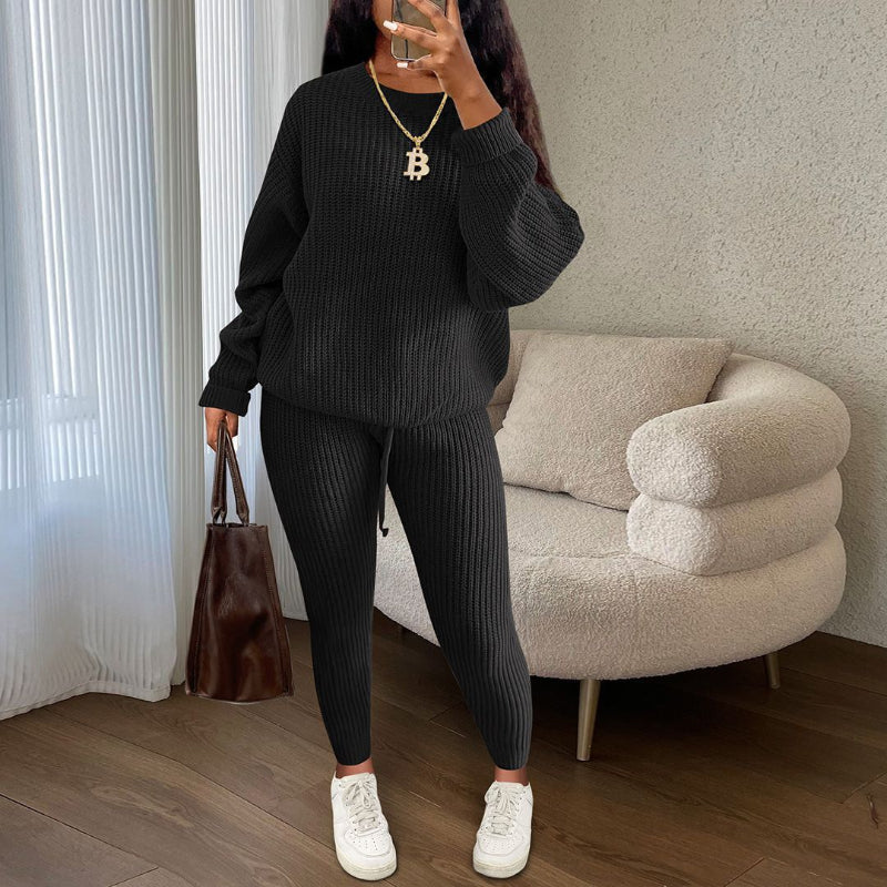TAMA™ - Gemütliches Langarm-Pullover und Kordelzug-Hosen Set