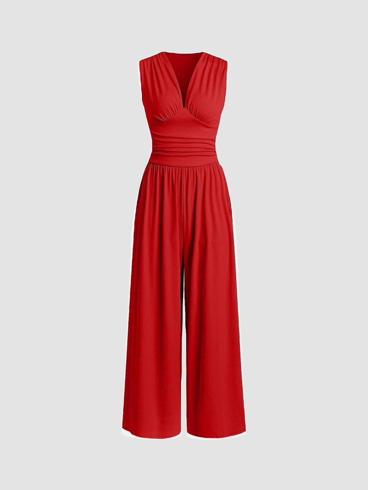 CHARITY – Schicker ärmelloser Overall mit weitem Bein