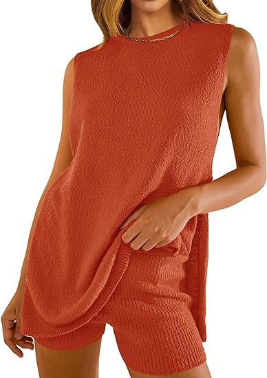 SAVINA™ – Ärmelloser Lounge-Pullover und Shorts-Duo